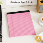 360 Sheets Pink Legal Pads 8.5" x 11" Pack of 12 Note Pads Wide Ruled Lined - Image 5