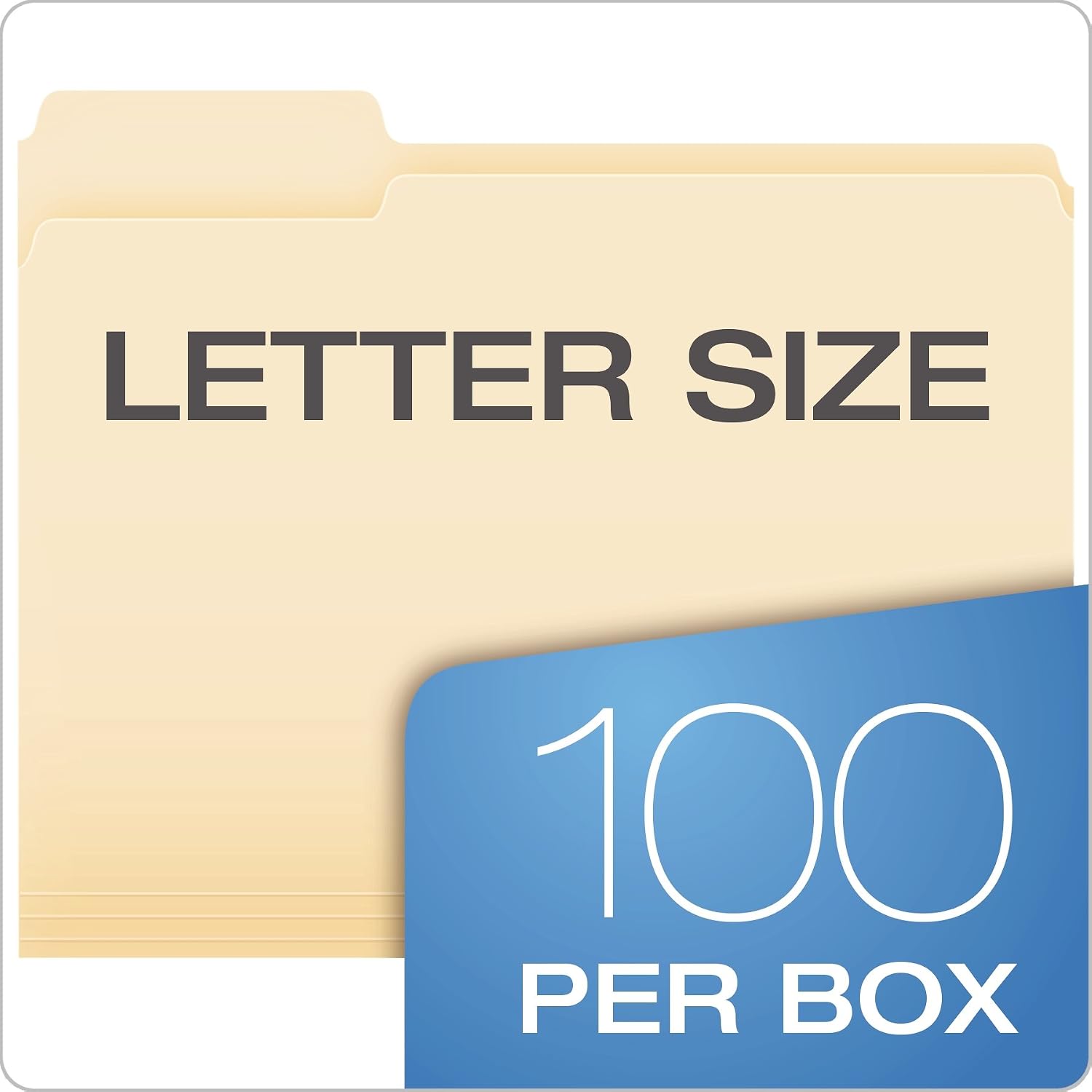 Pendaflex File Folders,Durable Manila Folders,Letter Size (8.5" x 11"),3 Top Tabs for Easy Labeling,Everyday Filing Essential for Offices,Classrooms&Home Document Organization,100 Count (Pack of 2)