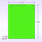 NextDayLabels - 8-1/2 x 11 Neon Color High Light Fluorescent Labels - Image 2
