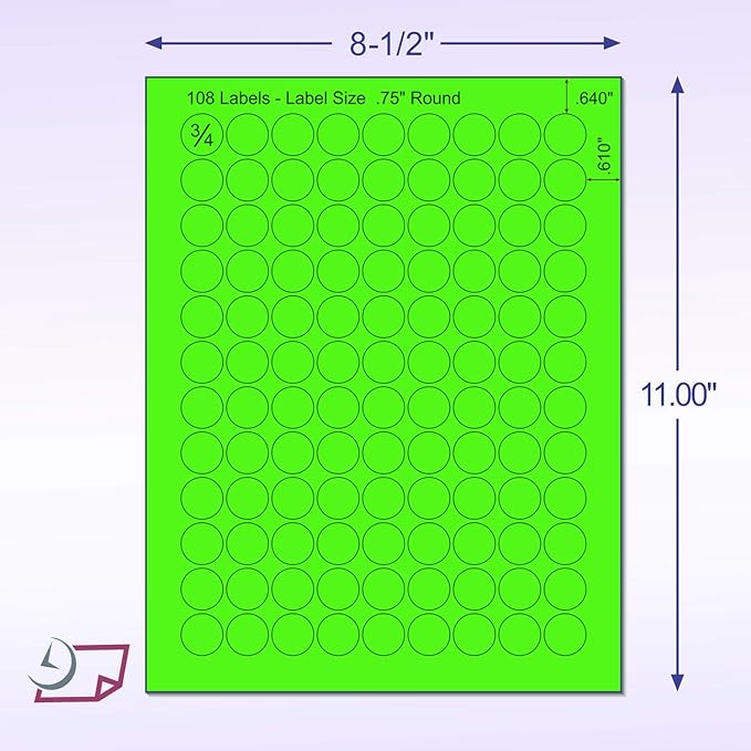 NextDayLabels - 8-1/2 x 11 Neon Color High Light Fluorescent Labels - Image 2