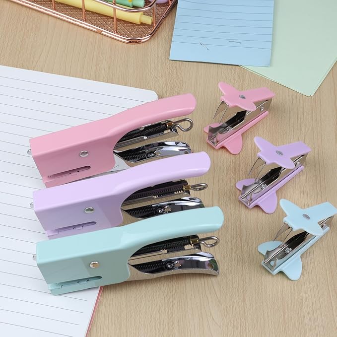 Aacehlh Small Hand-held Stapler Set, 15 Sheet Capacity, Includes 750Pcs Staples - Image 7