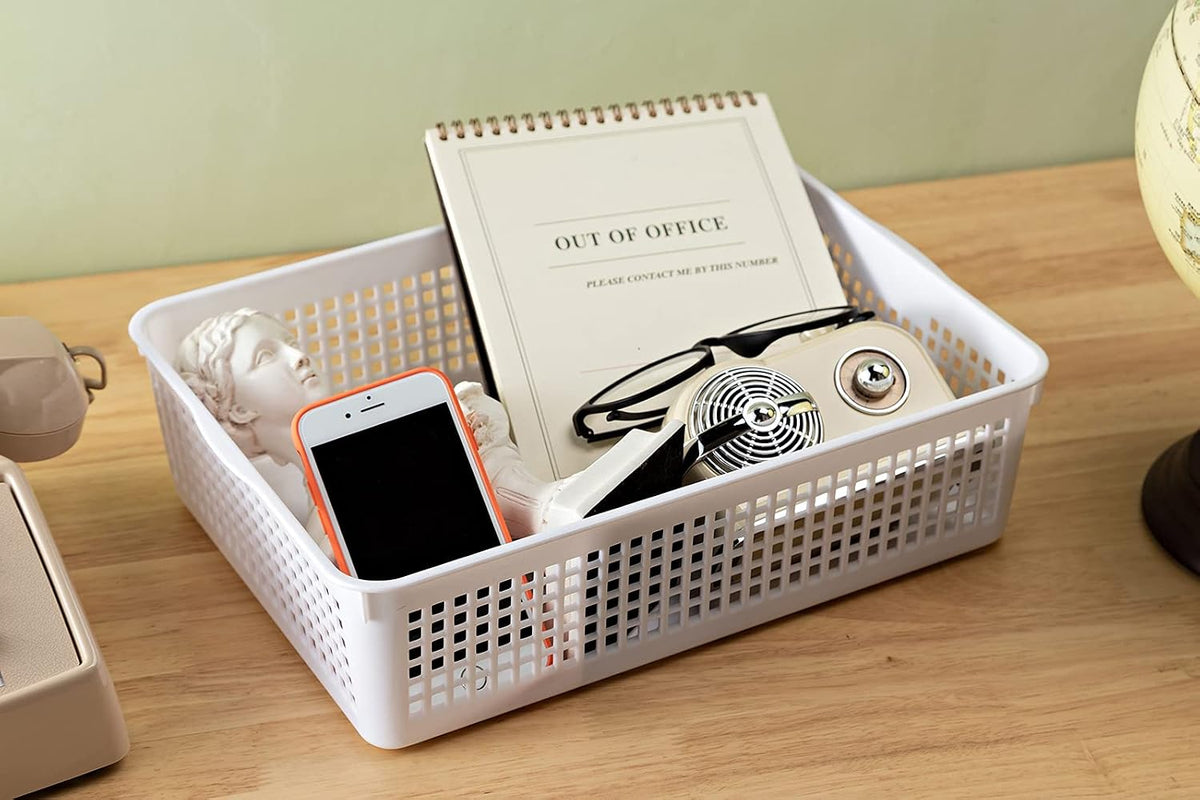 Eslite A4 Size Plastic Storage Basket,Desktop File Paper Letter Organizer Tra...