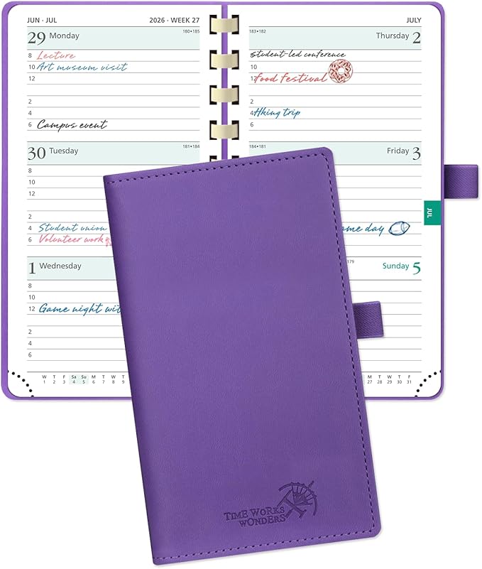 POPRUN 2026 Pocket Planner Weekly and Monthly Calendar by POPRUN