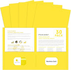 Two Pocket Folders, PANDRI 30 Pack 2 Pocket Folders, Letter Size Paper File by PANDRI