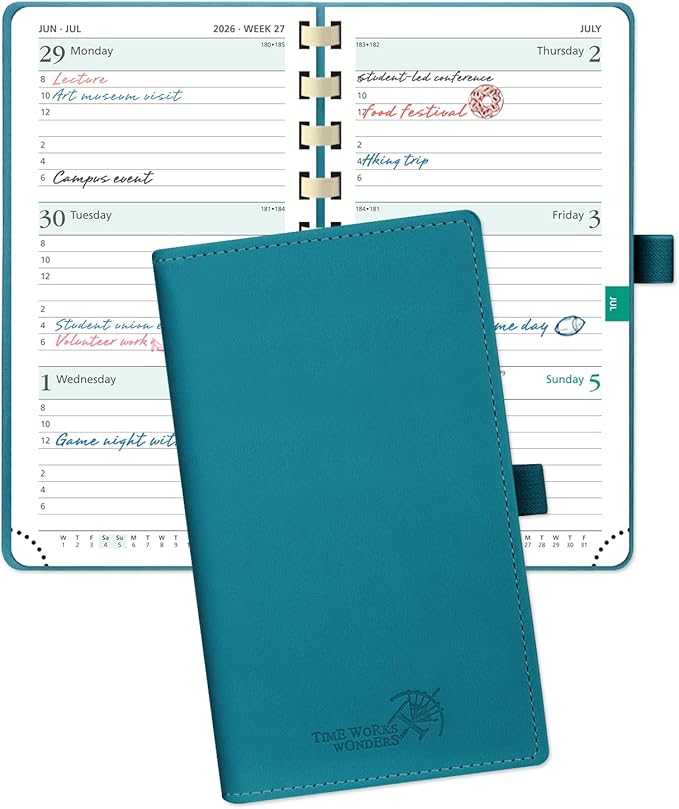 POPRUN 2026 Pocket Planner Weekly and Monthly Calendar by POPRUN