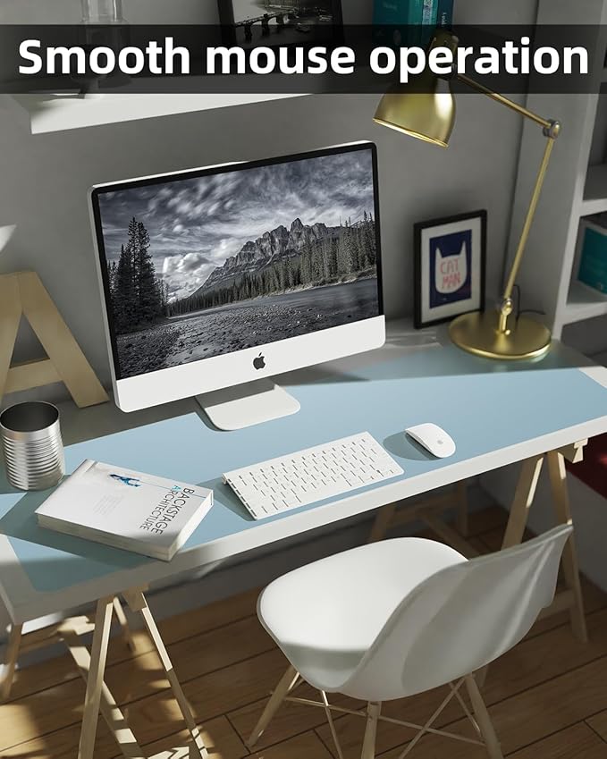 Leather Desk Pad Protector, Large Mat, Mouse Pad & Keyboard Cover - Image 4