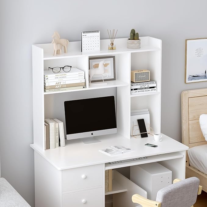 OSCHF Wooden Desktop Hutch Bookshelf - Image 5