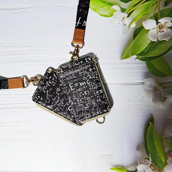 Teacher Lanyards for Id Badges Card and Keys, Math Pattern Funny ID Card Holders - Image 4