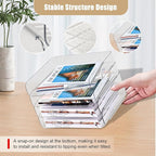 Clear Stackable Paper Trays 4 Pack, PET Letter Tray Desk Organizer, Desktop - Image 3