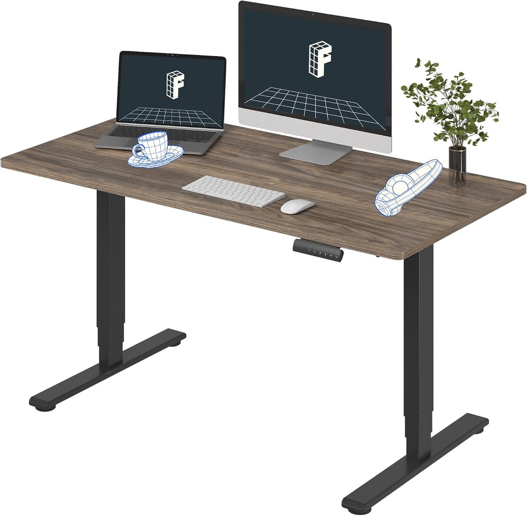 FLEXISPOT E6 3-Stage Dual Motor Electric Standing Desk 55 x 28 Sit Stand Up Desk