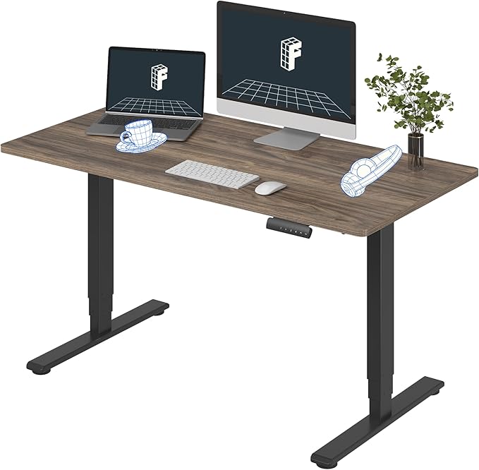 FLEXISPOT E6 3-Stage Dual Motor Electric Standing Desk 55 x 28 Sit Stand Up Desk by FlexiSpot