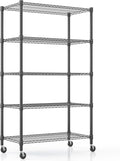 Himimi 5-Tier Heavy Duty Steel Wire Rack Storage Shelving, Adjustable Metal by Himimi