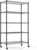 Himimi 5-Tier Heavy Duty Steel Wire Rack Storage Shelving, Adjustable Metal by Himimi