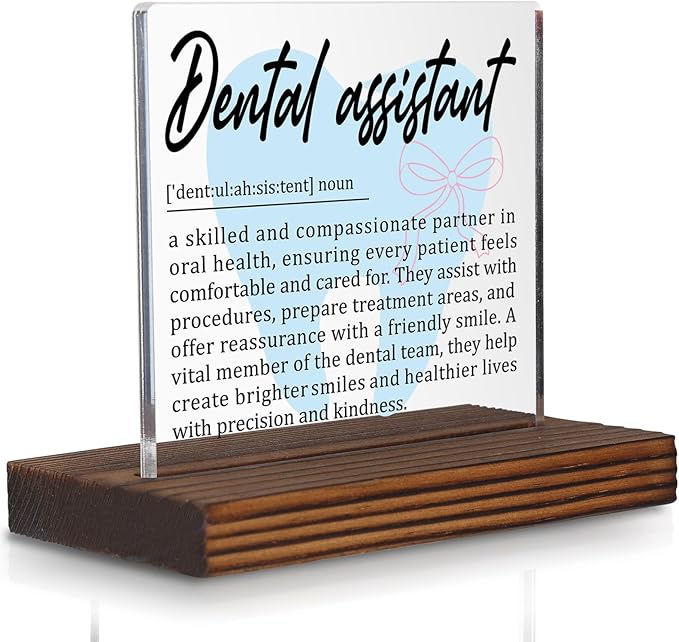 Dental Assistant Gifts, Thank You Desk Sign by Pariveca