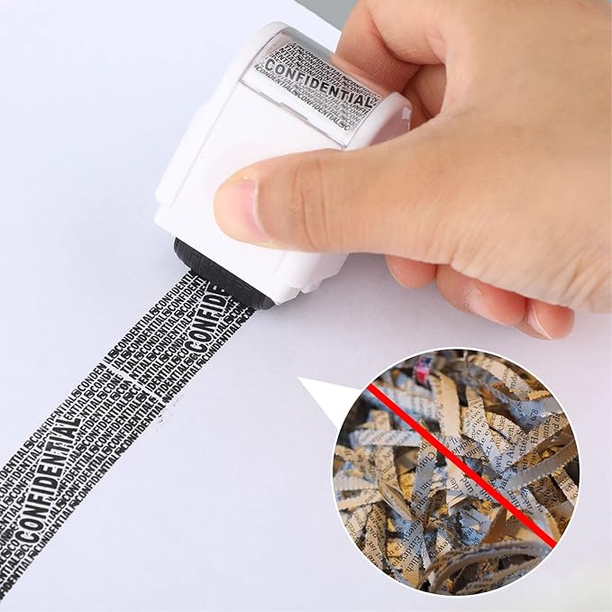 Nezyo 2 Pack Identity Protection Roller Stamp Identity Theft, Confidential - Image 7