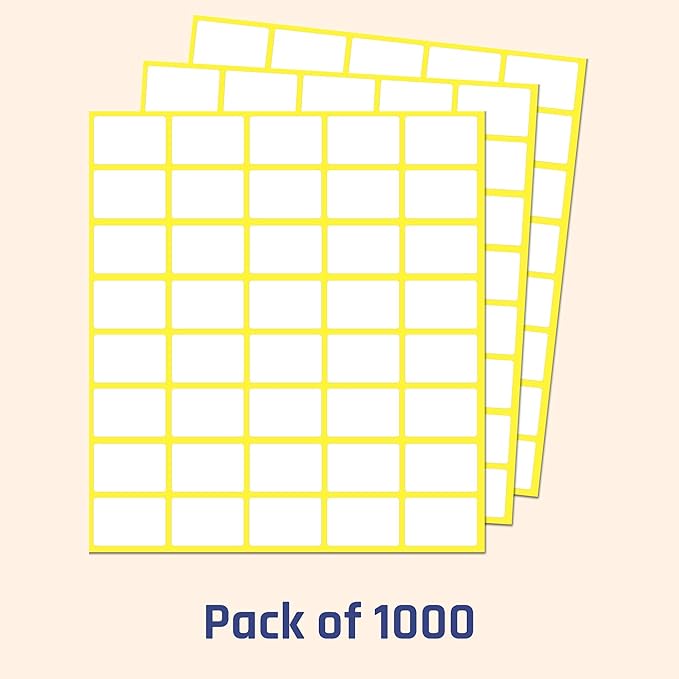 1000 Pack, 0.5" x 0.75" - Image 3