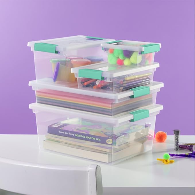 Sterilite Clip Box, Stackable Small Storage Bin - Image 7
