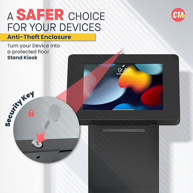CTA Digital Locking Kiosk & Enclosure – Premium Locking Floor Stand Kiosk - Image 3