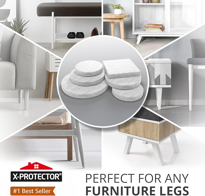 357 pcs White Felt Furniture Pads X-Protector! Huge Quantity of Furniture Pads - Image 2