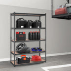 vevor storage shelves 5-tier adjustable 2000 lbs 48"x18"x72" shown in use