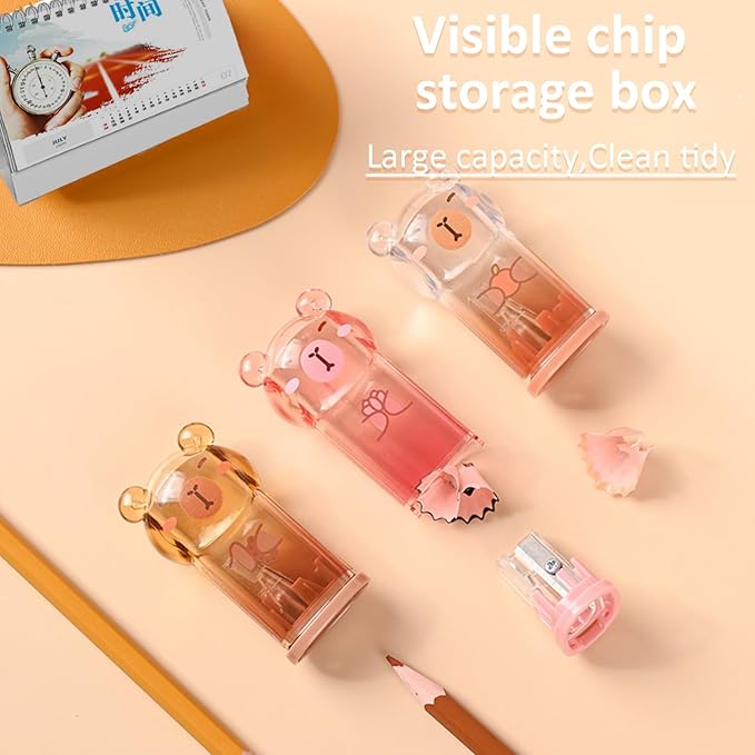 6Pcs Capybara Cute Stationery Set, Kawaii School Supplies, Including 3 Pencil - Image 5