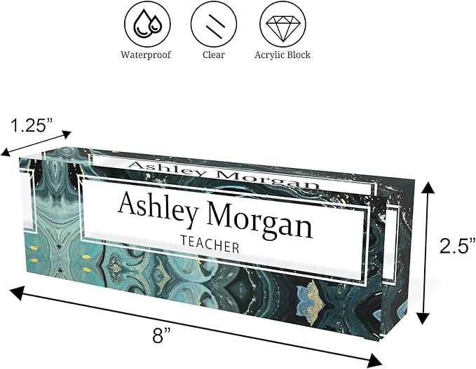 Personalized Desk Name Plate, Custom Acrylic Name Plate, Gift - Image 7