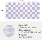 Ohocut Checkered Desk Mat, 31.5" x 15.7" Large Cute Purple Aesthetic Retro Girl - Image 7