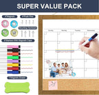 Calendar Whiteboard for Wall, 17x13 Inches White Board Calendar Dry Erase - Image 5