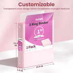 SUNEE Binder 3 Ring 1 Inch 1 Pack - Image 2