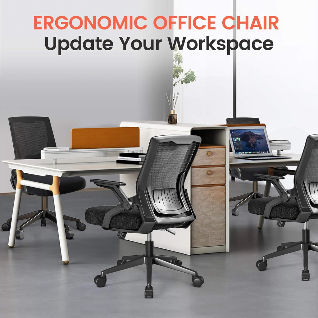 gtplayer ergonomic office chair with flip-up armrests executive on a desk or shelf