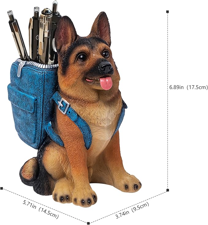 Photour Cute Dog Pen Holder for Desk, Pencil Holder, Creative Desktop Pen - Image 6