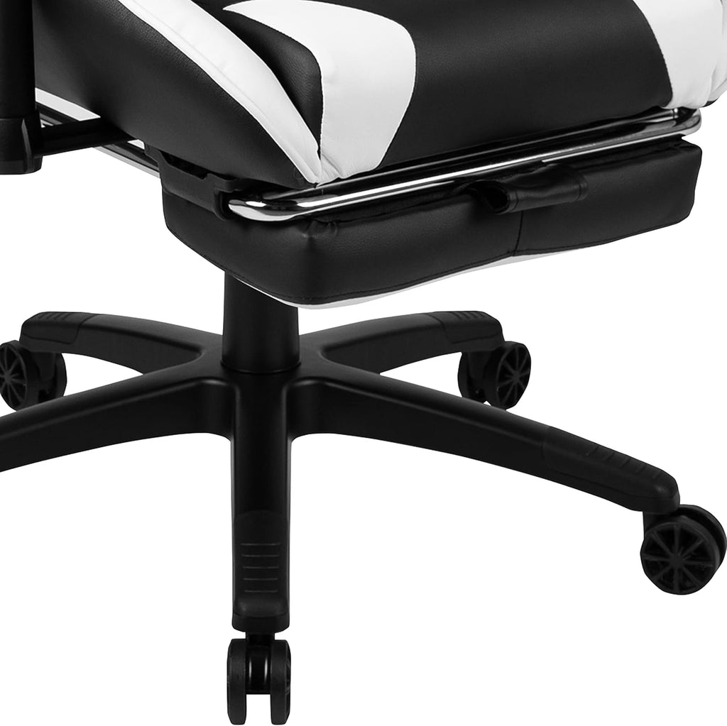 Flash Furniture Optis Black Gaming Desk and Black Footrest Reclining Gaming Chair Set with Cup Holder, Headphone Hook, and Monitor/Smartphone Stand | Cup Holder, Headphone Hook, Monitor/Smartphone Stand