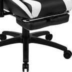 Flash Furniture Optis Black Gaming Desk and Black Footrest Reclining Gaming Chair Set with Cup Holder, Headphone Hook, and Monitor/Smartphone Stand | Cup Holder, Headphone Hook, Monitor/Smartphone Stand