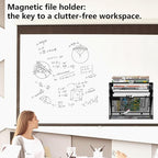 KZWKRG 4 Tier Magnetic File Holder, Large Capacity Mesh Hanging Wall Organizer - Image 9