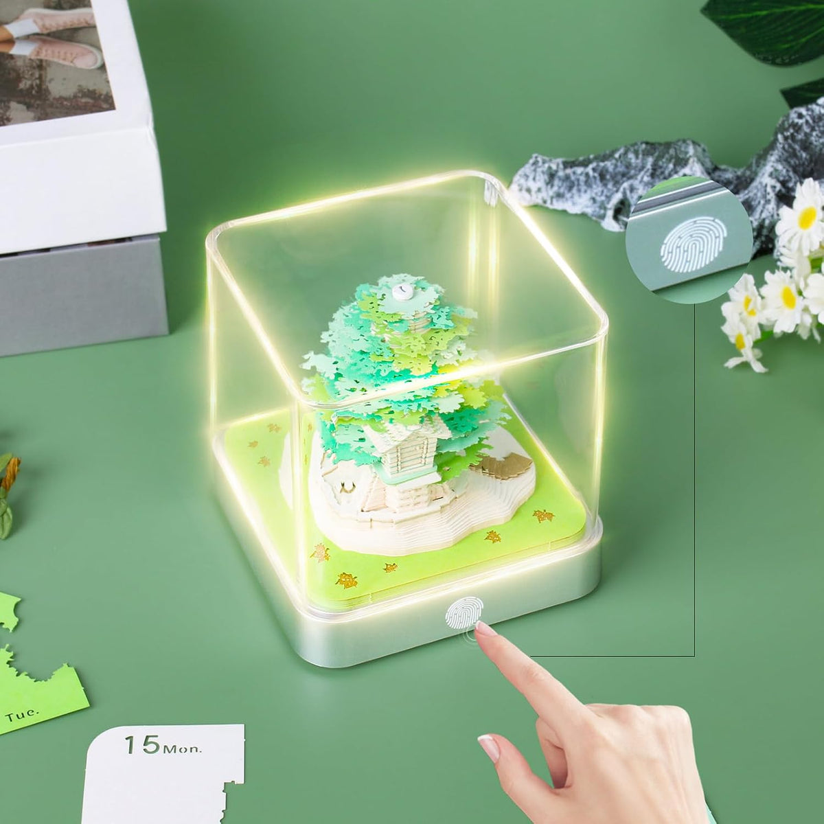 3D Memo Pad Time Piece Calendar 2027,3D Calendar Memo Pad DIY Notes Notepad P...
