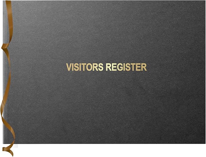 Officewerks Visitors Register & Guest Book, 120 Pages, 8 7/8" X 7", Durable by Office+Werks