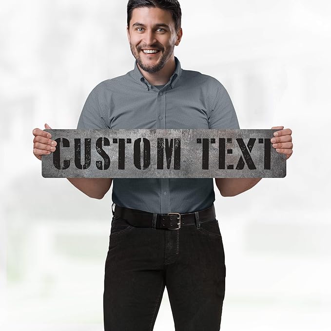 Custom Sign, Custom Street Sign, 11 Font Colors, 13 Font Styles, 4 Hole Options - Image 2