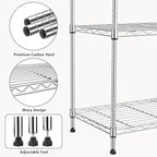 M MZG 1250 lbs 5 Tier Shelf Metal Storage Shelves Wire Rack Closet Organizers - Image 5