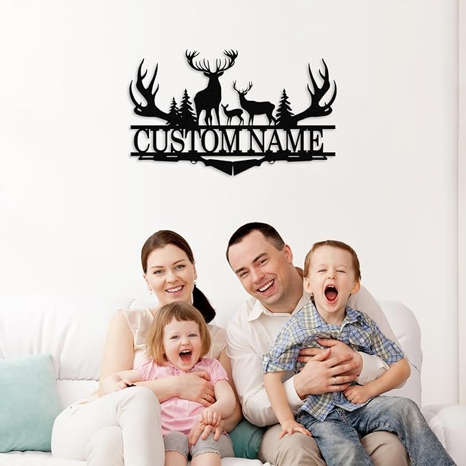 Dyoart Personalized Deer Metal Cabin Sign | Custom Metal Signs Outdoor | Deer - Image 4