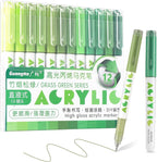 kander Acrylic Gel Pens, 12 Colors Highlighter Acrylic Gel Ink Pens by Yourcreativeassistant