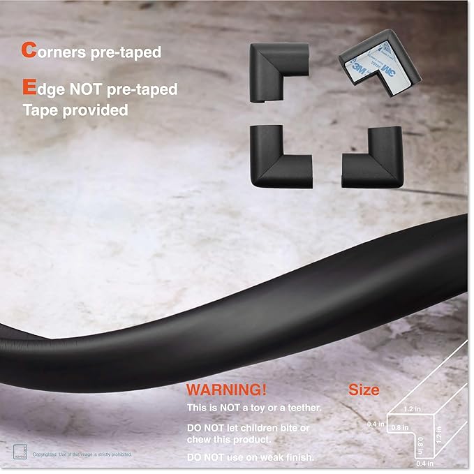 Roving Cove HeftyFit Edge Corner Protector Baby Proofing, Heavy-Duty, Soft NBR - Image 5