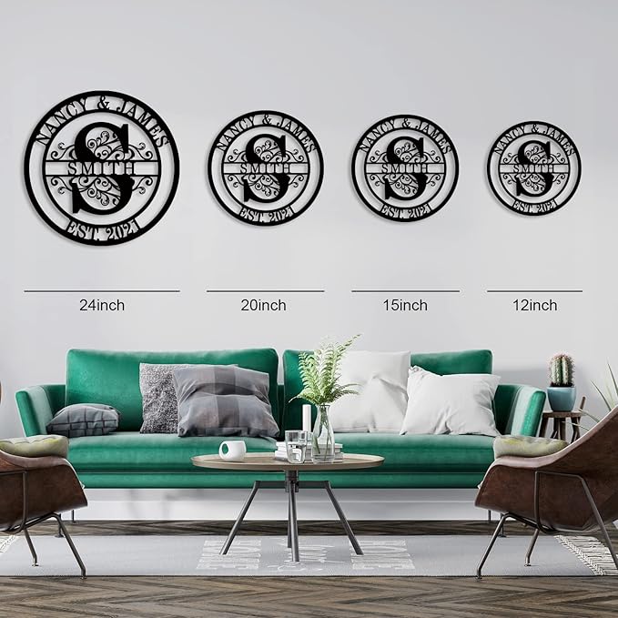 Custom Last Name Sign Personalized Family Name Sign Monogram Wall Decor - Image 7