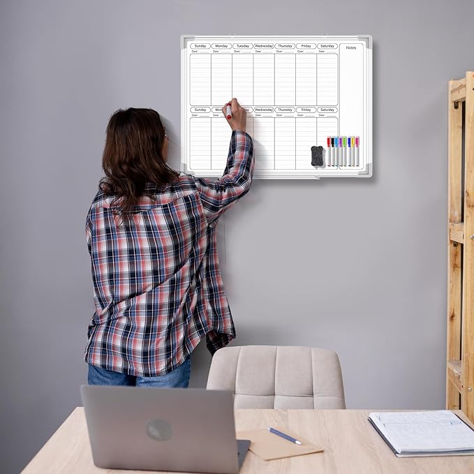 Lincia 24" x 18" Horizontal 2 Weekly Dry Erase Calendar - Image 5