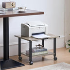 Lerliuo Under Desk Printer Stand, 2-Tier Industrial Mobile Printer Table - Image 3