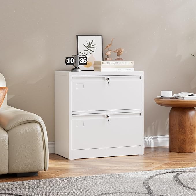 SUXXAN 2 Drawer File Cabinet, Lateral Filing Cabinet - Image 7