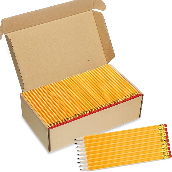 Zhehao 1200 Pcs #2 HB Pencils Yellow Pencils, Wood Cased Unsharpened Graphite by Zhehao