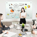 H-Qprobd Dry Erase White Board for Wall 72"x40" Magnetic Glass Frameless - Image 6
