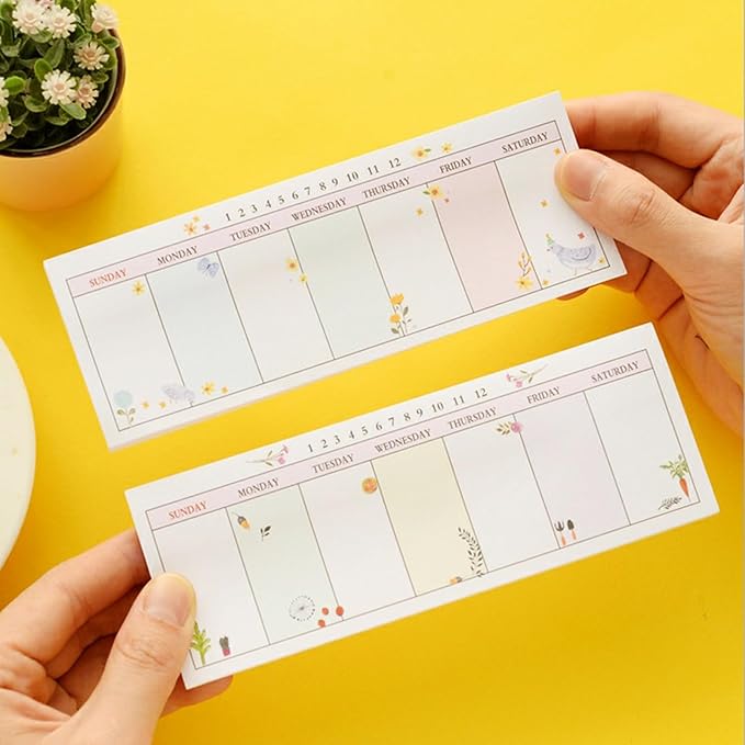 Weekly Organizer Long Strip Planner Notebook Pads Random Patterns - Image 9