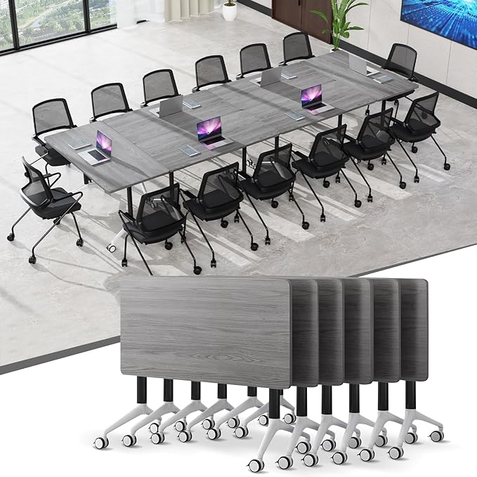 Conference Table, 55.1''Folding Conference Room Table by Unknown