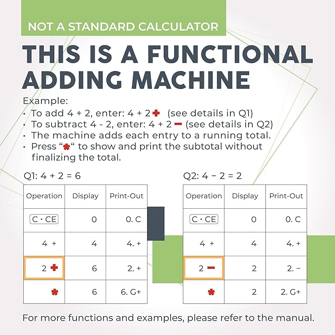CATIGA New & Upgraded 2025 Printing Calculator Adding Machine 10 Key, Desktop - Image 5